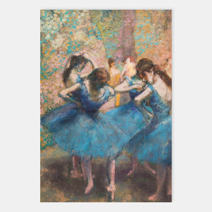Edgar Degas - Dancers in blue Wrapping Paper Sheet