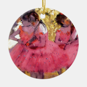 Edgar Degas - Dancers in Pink - Ballet Dance Lover Ceramic Ornament