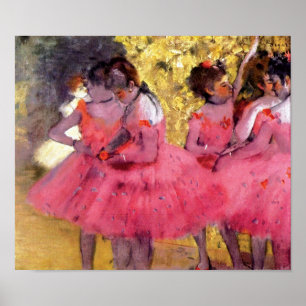 Edgar Degas - Dancers in Pink - Ballet Dance Lover Poster
