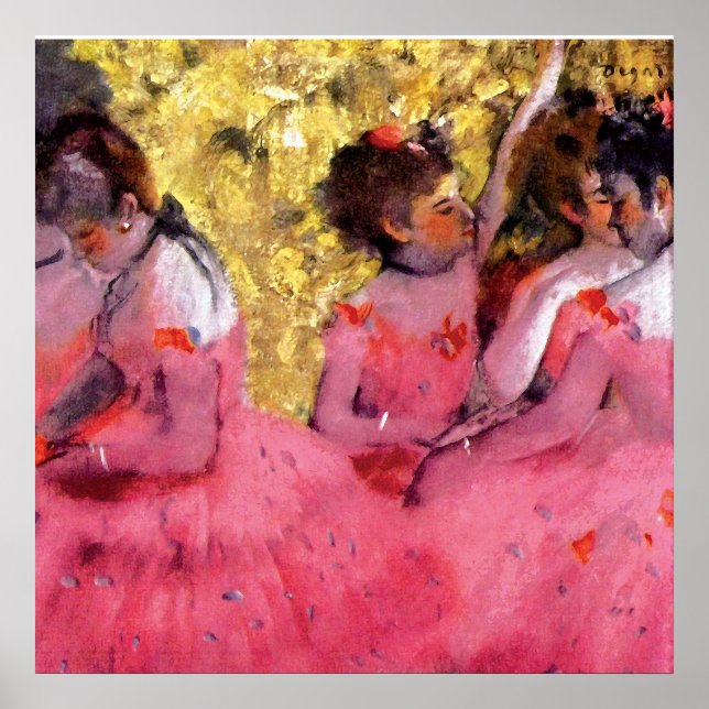 Edgar Degas - Dancers in Pink - Ballet Dance Lover Poster (Front)