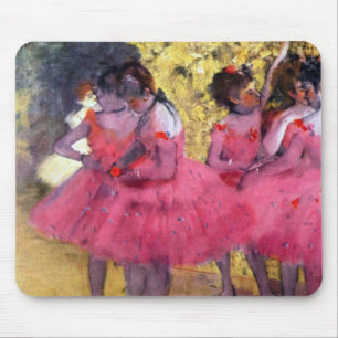 Edgar Degas - Dancers in pink between the scenes Mouse Pad