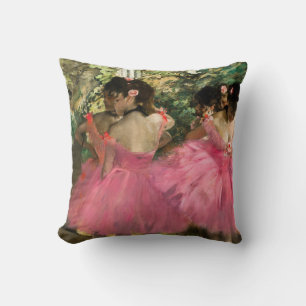 Edgar Degas - Dancers in pink Cushion