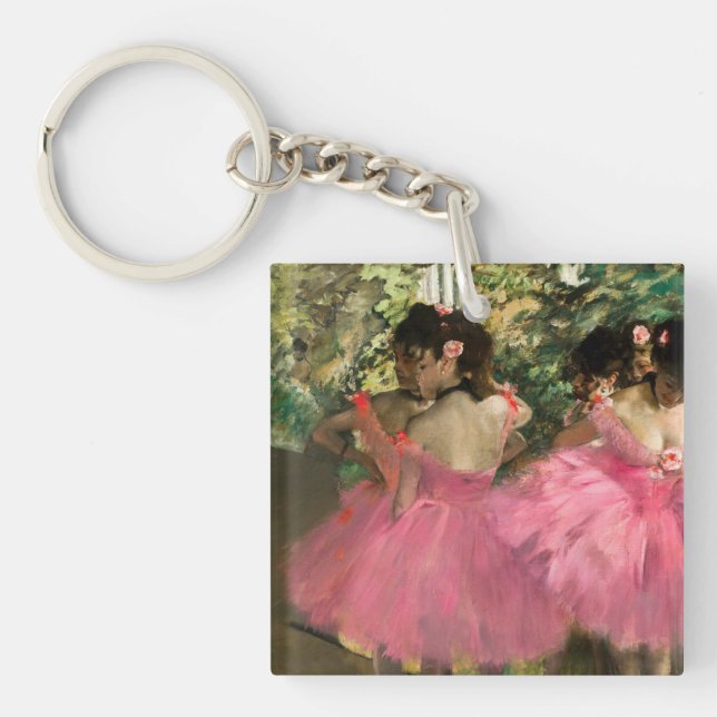 Edgar Degas - Dancers in pink Key Ring (Front)