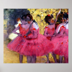 Edgar Degas Dancers in Pink Poster