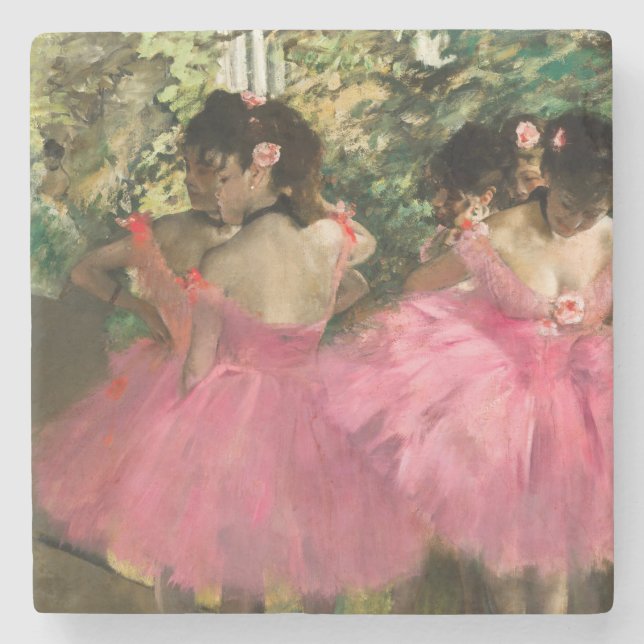 Edgar Degas - Dancers in pink Stone Coaster (Front)