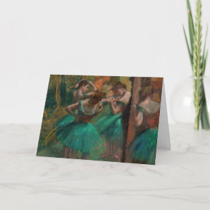 Edgar Degas - Dancers, Pink and Green Card