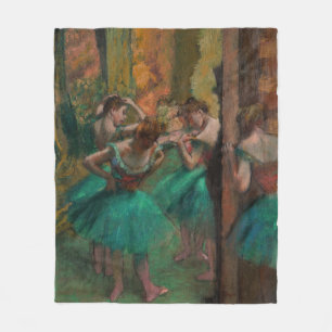 Edgar Degas - Dancers, Pink and Green Fleece Blanket