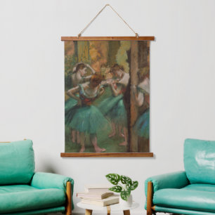 Edgar Degas Dancers Pink and Green  Hanging Tapestry