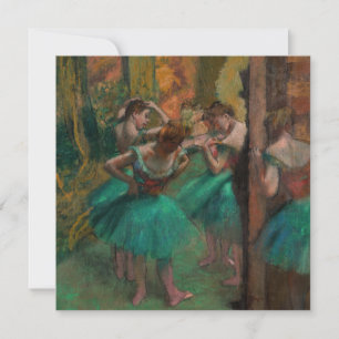 Edgar Degas - Dancers, Pink and Green Invitation