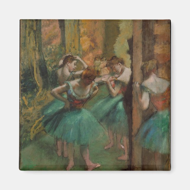 Edgar Degas Dancers Pink and Green Magnet (Front)
