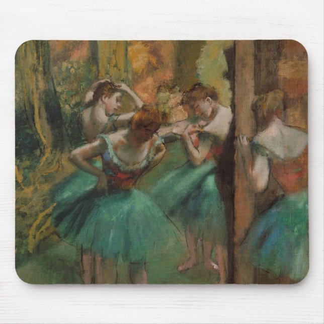 Edgar Degas Dancers Pink and Green  Mouse Pad (Front)