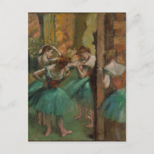 Edgar Degas Dancers Pink and Green Postcard