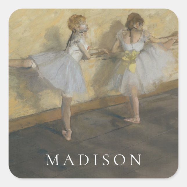 Edgar Degas | Dancers Practising at the Barre Square Sticker (Front)