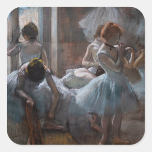 Edgar Degas - Dancers Square Sticker