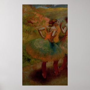 Edgar Degas Dancers Wearing Green Skirts Poster