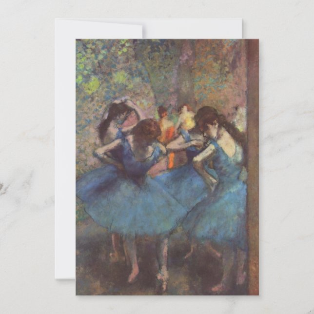 Edgar Degas - Danseuses bleues Invitation (Front)