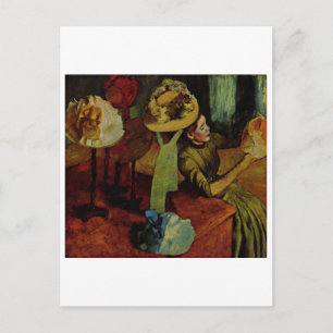 Edgar Degas - Fashion Product 1885 Woman Hat Postcard