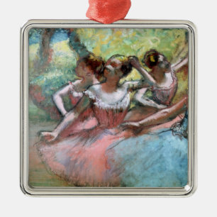 Edgar Degas Four ballerinas on the stage Metal Ornament