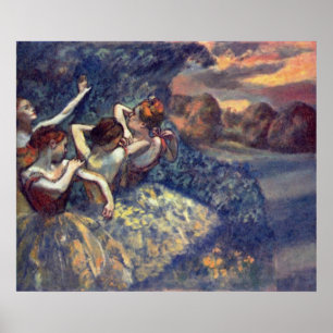 Edgar Degas - Four Dancers 1899 Ballet Canvas Poster