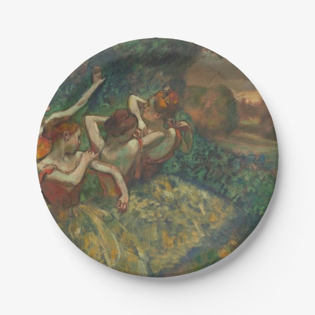 Edgar Degas Four Dancers Impressionist Paper Plate (Front)