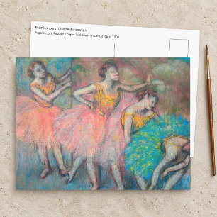 Edgar Degas - Four Dancers Postcard