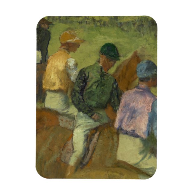 Edgar Degas | Four Jockeys Magnet (Vertical)