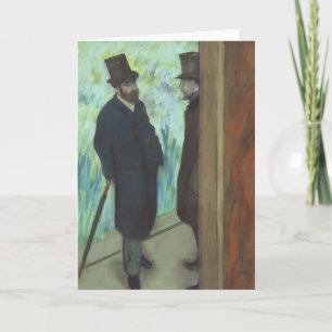 Edgar Degas   Friends at the Theatre Card
