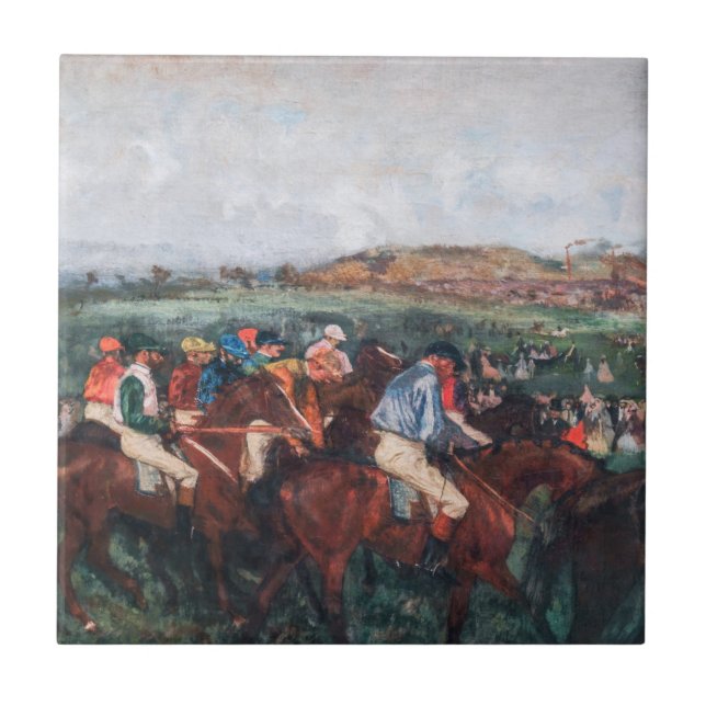 Edgar Degas - Gentlemen Race Ceramic Tile (Front)