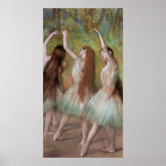 Edgar Degas Green Dancers Poster