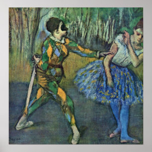 Edgar Degas - Harlequin and Columbine Poster