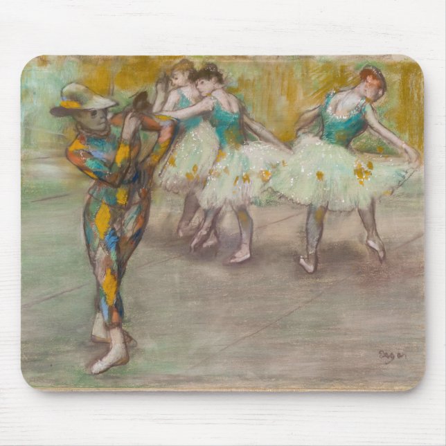 Edgar Degas - Harlequin Dance Mouse Pad (Front)