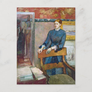 Edgar Degas Helene Rouart in her Father's Study Postcard