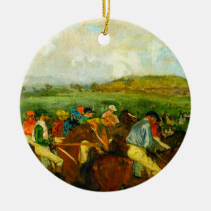 Edgar Degas Horseback Riding Ceramic Ornament