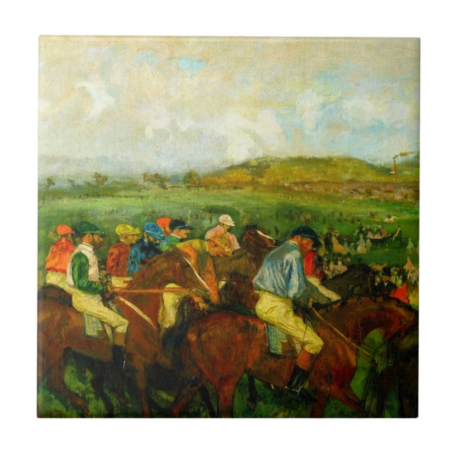 Edgar Degas Horseback Riding Ceramic Tile (Front)
