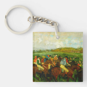 Edgar Degas Horseback Riding Key Ring