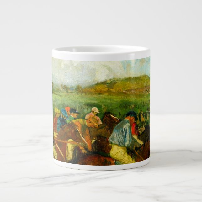 Edgar Degas Horseback Riding Large Coffee Mug (Front)
