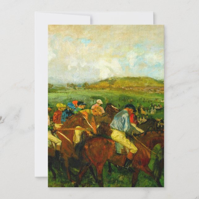 Edgar Degas Horseback Riding Save The Date (Front)