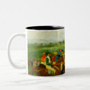 Edgar Degas Horseback Riding Two-Tone Coffee Mug