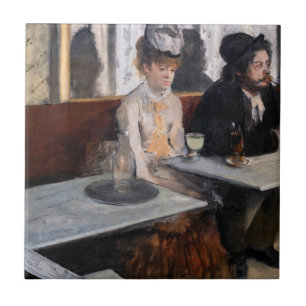Edgar Degas - In a Cafe / The Absinthe Ceramic Tile