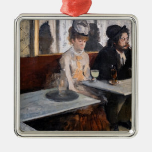 Edgar Degas - In a Cafe / The Absinthe Metal Ornament