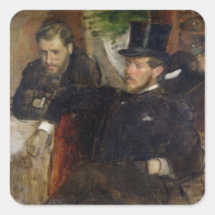 Edgar Degas   Jeantaud, Linet and Laine, 1871 Square Sticker