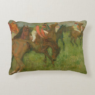 Edgar Degas Jockeys, 1886-90 Decorative Cushion