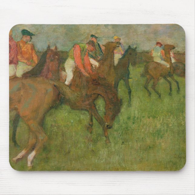 Edgar Degas | Jockeys, 1886-90 Mouse Pad (Front)