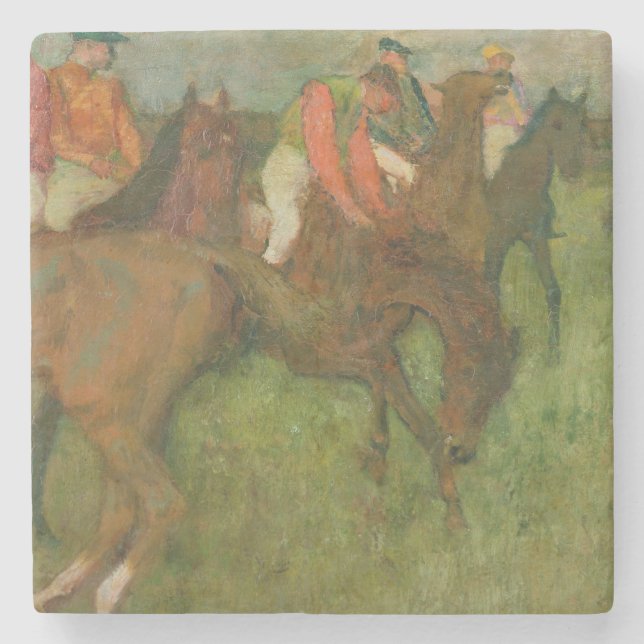 Edgar Degas | Jockeys, 1886-90 Stone Coaster (Front)