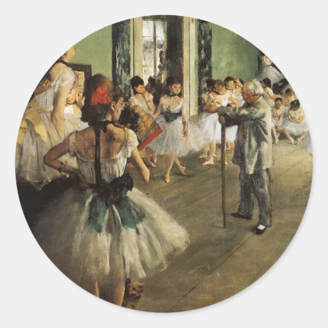 Edgar Degas La Classe de Danse Classic Round Sticker (Front)
