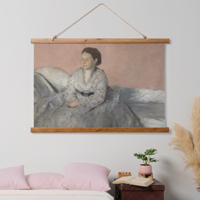 Edgar Degas Madam Rene Impressionism Art Wood Wall Hanging Tapestry (Bedroom)