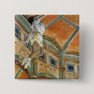Edgar Degas Miss La la at the Cirque Fernando 15 Cm Square Badge