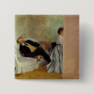 Edgar Degas   Monsieur and Madame Edouard Manet 15 Cm Square Badge