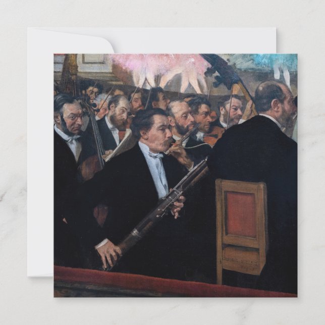 Edgar Degas - Orchestra at the Opera Invitation (Front)