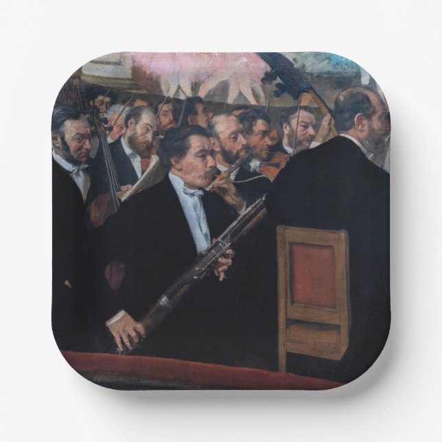 Edgar Degas - Orchestra at the Opera Paper Plate (Front)
